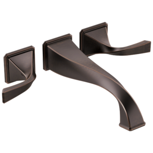 Brizo Virage®: Two-Handle Wall Mount Tub Filler In Venetian Bronze