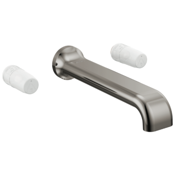 Brizo Allaria™: Two-Handle Wall Mount Tub Filler - Less Handles In Brilliance Black Onyx