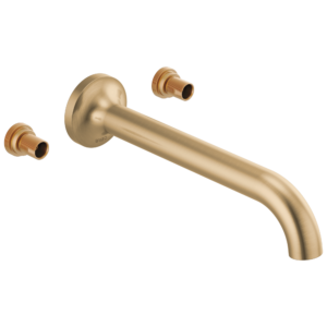 Brizo Odin®: Two-Handle Wall Mount Tub Filler – Less Handles In Luxe Gold