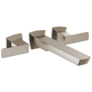 Brizo Vettis®: Two-Handle Wall Mount Tub Filler In Luxe Nickel