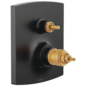 Brizo Kintsu®: TempAssure® Thermostatic Valve Trim with Integrated 3-Function Diverter Trim – Less Handles In Matte Black
