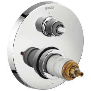 Brizo Litze®: TempAssure® Thermostatic Valve with 3-Function Diverter Trim – Less Handles In Chrome
