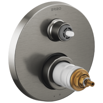 Brizo Litze®: TempAssure® Thermostatic Valve with 3-Function Diverter Trim - Less Handles In Luxe Steel
