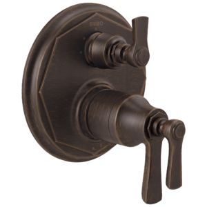 Brizo Rook®: TempAssure® Thermostatic Valve with 3-Function Diverter Trim In Venetian Bronze