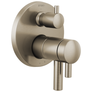 Brizo Odin®: TempAssure Thermostatic Valve with Integrated 3-Function Diverter Trim In Brushed Nickel