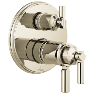 Brizo Invari®: Tempassure® Thermostatic Valve With Integrated 3-Function Diverter Trim In Polished Nickel