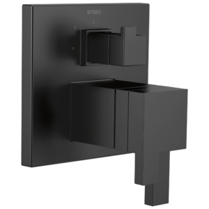 Brizo Sider®: TempAssure Thermostatic Valve with Integrated 3-Function Diverter Trim In Matte Black