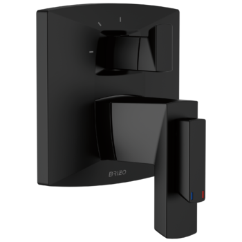 Brizo Vettis®: Tempassure® Thermostatic Valve With Integrated 3-Function Diverter Trim In Matte Black