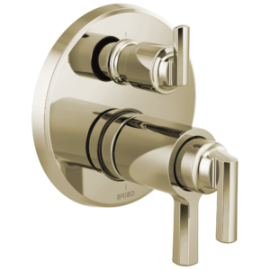 Brizo Levoir™: Tempassure® Thermostatic Valve With Integrated 3-Function Diverter Trim In Polished Nickel