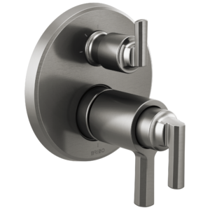 Brizo Levoir™: Tempassure® Thermostatic Valve With Integrated 3-Function Diverter Trim In Luxe Steel