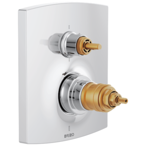 Brizo Kintsu®: TempAssure Thermostatic Valve with Integrated 6-Function Diverter Trim – Less Handles In Chrome