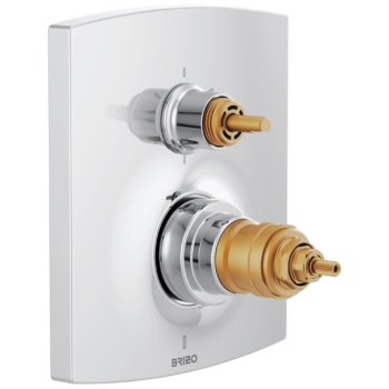 Brizo Kintsu®: TempAssure Thermostatic Valve with Integrated 6-Function Diverter Trim - Less Handles In Chrome