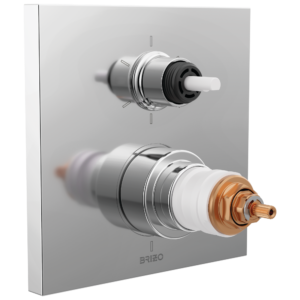 Brizo Frank Lloyd Wright®: TempAssure® Thermostatic Valve with 6-Function Integrated Diverter Trim – Less Handles In Chrome