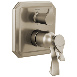 Brizo Virage®: TempAssure Thermostatic Valve with Integrated 6-Function Diverter Trim In Brushed Nickel
