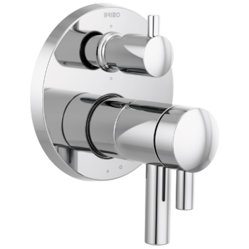 Brizo Odin®: TempAssure Thermostatic Valve with Integrated 6-Function Diverter Trim In Chrome