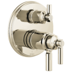 Brizo Invari®: Tempassure® Thermostatic Valve With Integrated 6-Function Diverter Trim In Polished Nickel