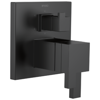 Brizo Siderna®: TempAssure Thermostatic Valve with Integrated 6-Function Diverter Trim In Matte Black