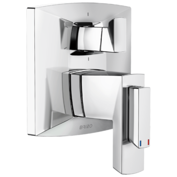Brizo Vettis®: Tempassure® Thermostatic Valve With Integrated 6-Function Diverter Trim In Chrome