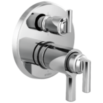 Brizo Levoir™: Tempassure® Thermostatic Valve With Integrated 6-Function Diverter Trim In Chrome