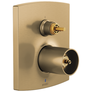 Brizo Kintsu®: Pressure Balance Valve with Integrated 3-Function Diverter Trim – Less Handles In Luxe Gold
