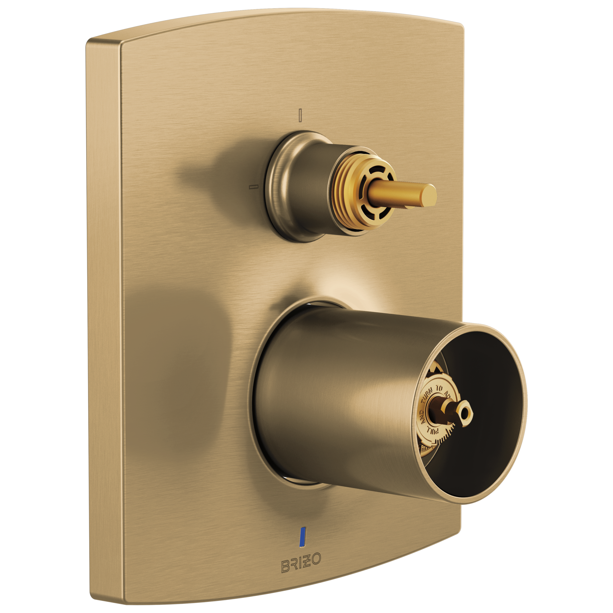 Brizo Kintsu®: Pressure Balance Valve with Integrated 3-Function Diverter Trim - Less Handles In Luxe Gold