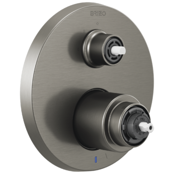 Brizo Litze®: PB Int Div Valve Trim 3-F Less Handle In Luxe Steel