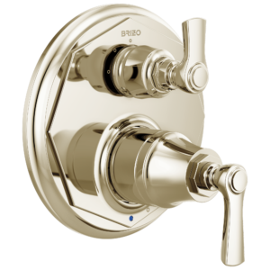 Brizo Rook®: Pressure Balance Valve with Integrated 3-Function Diverter Trim In Polished Nickel