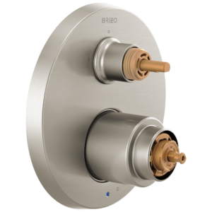 Brizo Odin®: Pressure Balance Valve with Integrated 3-Function Diverter Trim  – Less Handles In Brushed Nickel