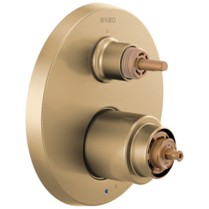 Brizo Odin®: Pressure Balance Valve with Integrated 3-Function Diverter Trim  – Less Handles In Luxe Gold