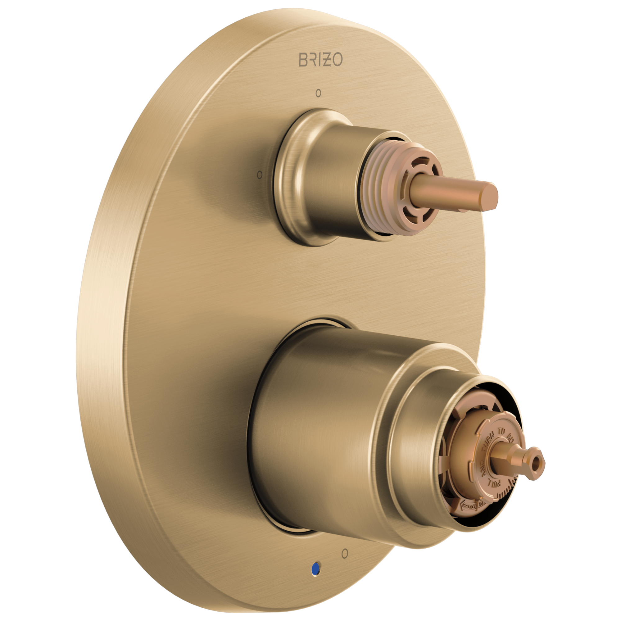 Brizo Odin®: Pressure Balance Valve with Integrated 3-Function Diverter Trim  - Less Handles In Luxe Gold