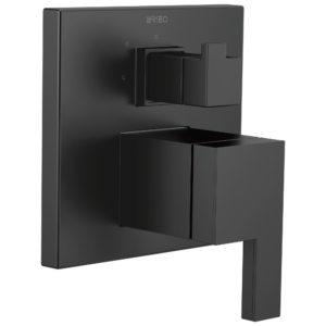 Brizo Sider®: Pressure Balance Valve with Integrated 3-Function Diverter Trim In Matte Black