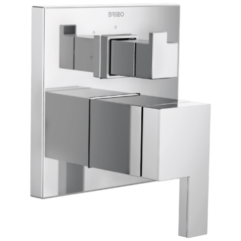 Brizo Siderna®: Pressure Balance Valve with Integrated 3-Function Diverter Trim In Chrome