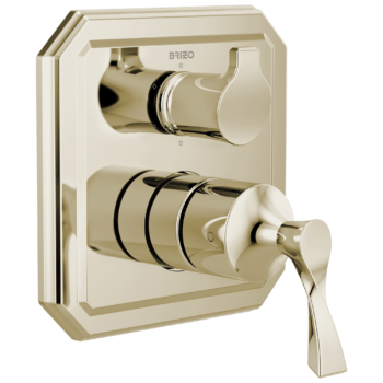 Brizo Virage®: Pressure Balance Valve with Integrated 6-Function Diverter Trim In Polished Nickel