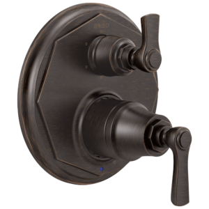 Brizo Rook®: Pressure Balance Valve with Integrated 6-Function Diverter Trim In Venetian Bronze