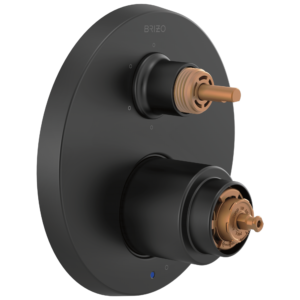 Brizo Jason Wu for Brizo™: Pressure Balance Valve with Integrated 6-Function Diverter Trim – Less Handles In Matte Black