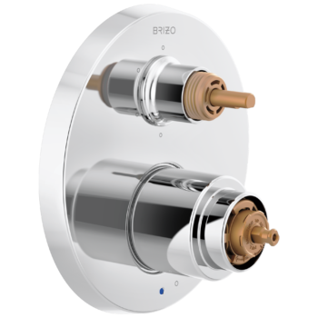 Brizo Odin®: Pressure Balance Valve with Integrated 6-Function Diverter Trim - Less Handles In Chrome