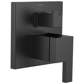 Brizo Siderna®: Pressure Balance Valve with Integrated 6-Function Diverter Trim In Matte Black