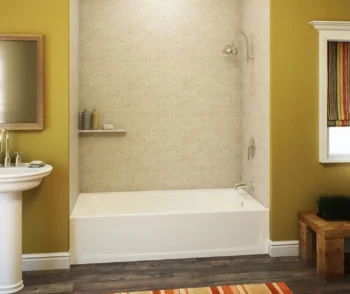 Swan 60 x 30 Solid Surface Alcove Bathtub with Left Hand Drain in White - Image 2