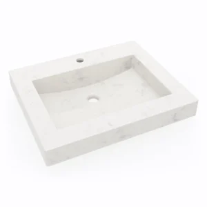 Swanstone Vessel Single Bowl Sink Carrara