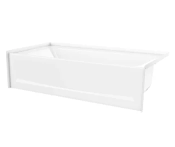 Swan 60 x 30 Solid Surface Alcove Bathtub with Left Hand Drain in White