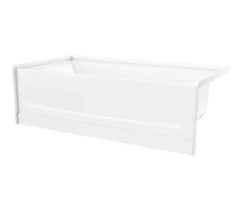 Swan 60 x 30 Solid Surface Alcove Bathtub with Left Hand Drain in White