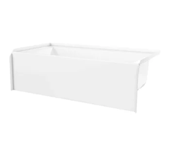 Swan 60 x 30 Solid Surface Alcove Bathtub with Right Hand Drain in White