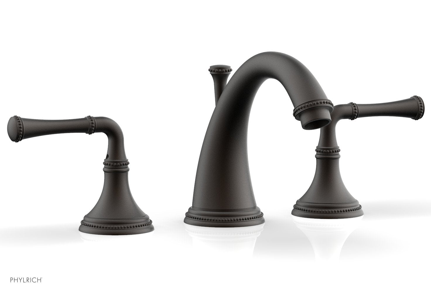 Phylrich BEADED Widespread Faucet Lever Handles 207-01 - Oil Rubbed Bronze