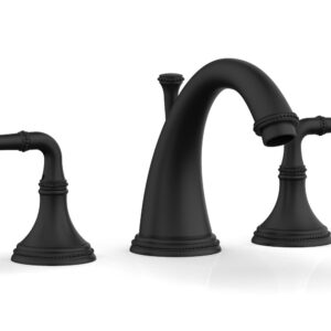 Phylrich BEADED Widespread Faucet Lever Handles 207-01 – Matte Black