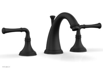 Phylrich BEADED Widespread Faucet Lever Handles 207-01 - Matte Black