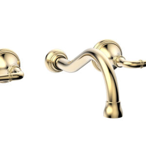 Phylrich BEADED Widespread Faucet 207-11 – Satin Brass