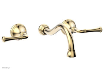 Phylrich BEADED Widespread Faucet 207-11 - Satin Brass