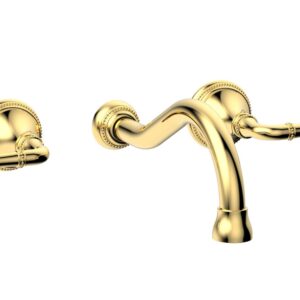 Phylrich BEADED Widespread Faucet 207-11 – Polished Gold