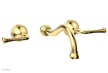 Phylrich BEADED Widespread Faucet 207-11 - Polished Gold