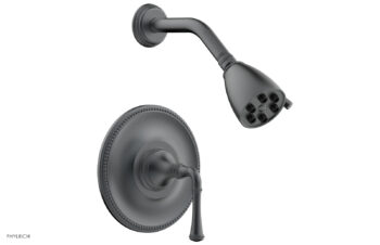 Phylrich BEADED Pressure Balance Shower Set - Lever Handle 207-21 - Gun Metal